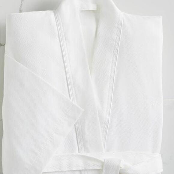 Ritz-Carlton Hotel Cotton Waffle Knit Bath Robe White One Size Luxury Gift Set - Picture 5 of 16